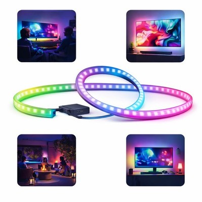 TV Ambilight Set HDMI Sync Box RGBIC LED Streifen 2,6 m/65 Zoll