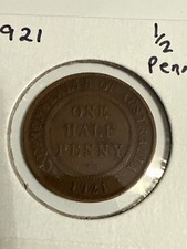1921 Australia Half Penny Sydney mint