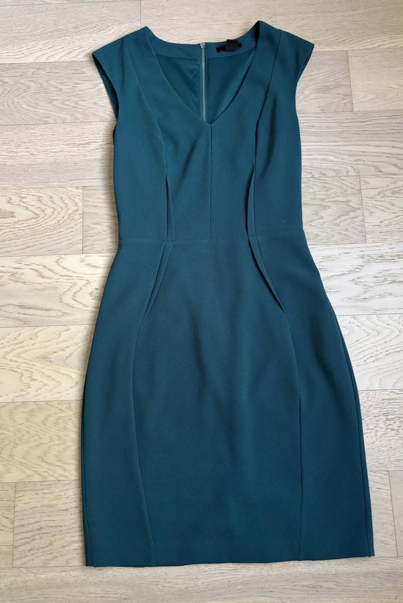 h&m emerald green dress Women's Dark green Draped dress