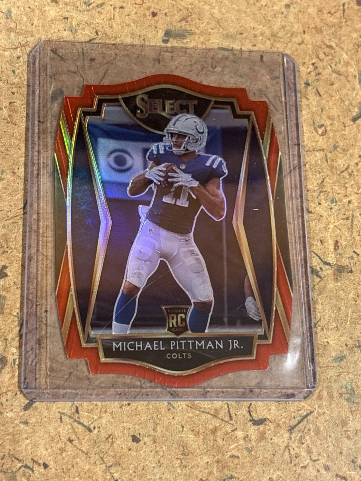 2020 Panini Select Premier Level Michael Pittman Jr. #162 Red Prizm Die-Cut (RC)