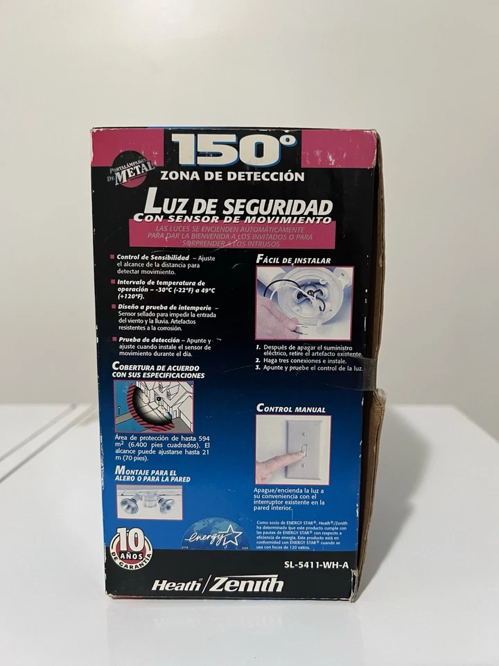 Heath Zenith Motion Sensor Security Light SL-5411-GR-A 150 Detection Zone NEW - Image 2 of 4