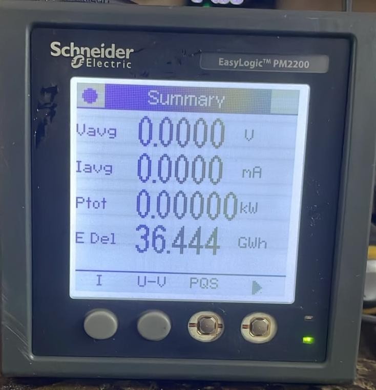 Schneider Electric METSEPM2230 F/W:V01.21 HW:B1 SCHNEIDER ELECTRIC EASYLOGIC PM2200/ METSEPM2230 F/W:V01.21 HW:B1 POWER METER 1