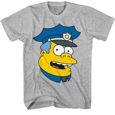 The Simpsons Jefe De Policía Wiggum Camiseta De Hombre Gris Mad Engine