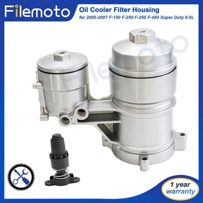 Aluminum Oil Filter Housing for 2005-2007 Super Duty 6.0L Powerstroke Diesel - Image 1 of 4