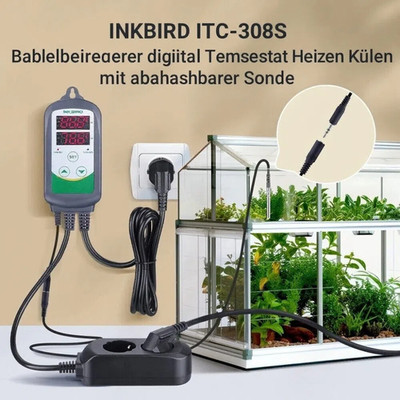 Inkbird ITC-308S Digitale Temperaturregler Thermostat Mit abnehmbarem NTC-Sonde
