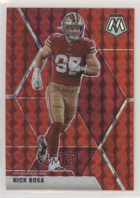 2020 Panini Mosaic Red Mosaic Prizm Nick Bosa #180 7i2