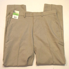 NWT Mens KENNETH COLE Slim Fit Techni-Cole Performance Pants Tan 36 W 30 L