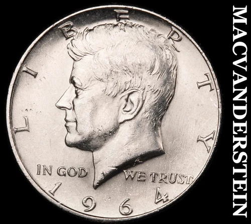 1964-D Silver Kennedy Half Dollar - Choice Gem Brilliant Unc  Lustrous  #G8032