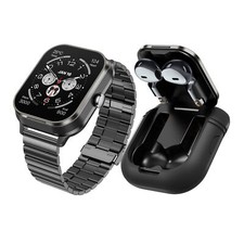 Men Women Smart Watch 2-in-1 Wireless Bluetooth Dual Headset Sports Smartwatches