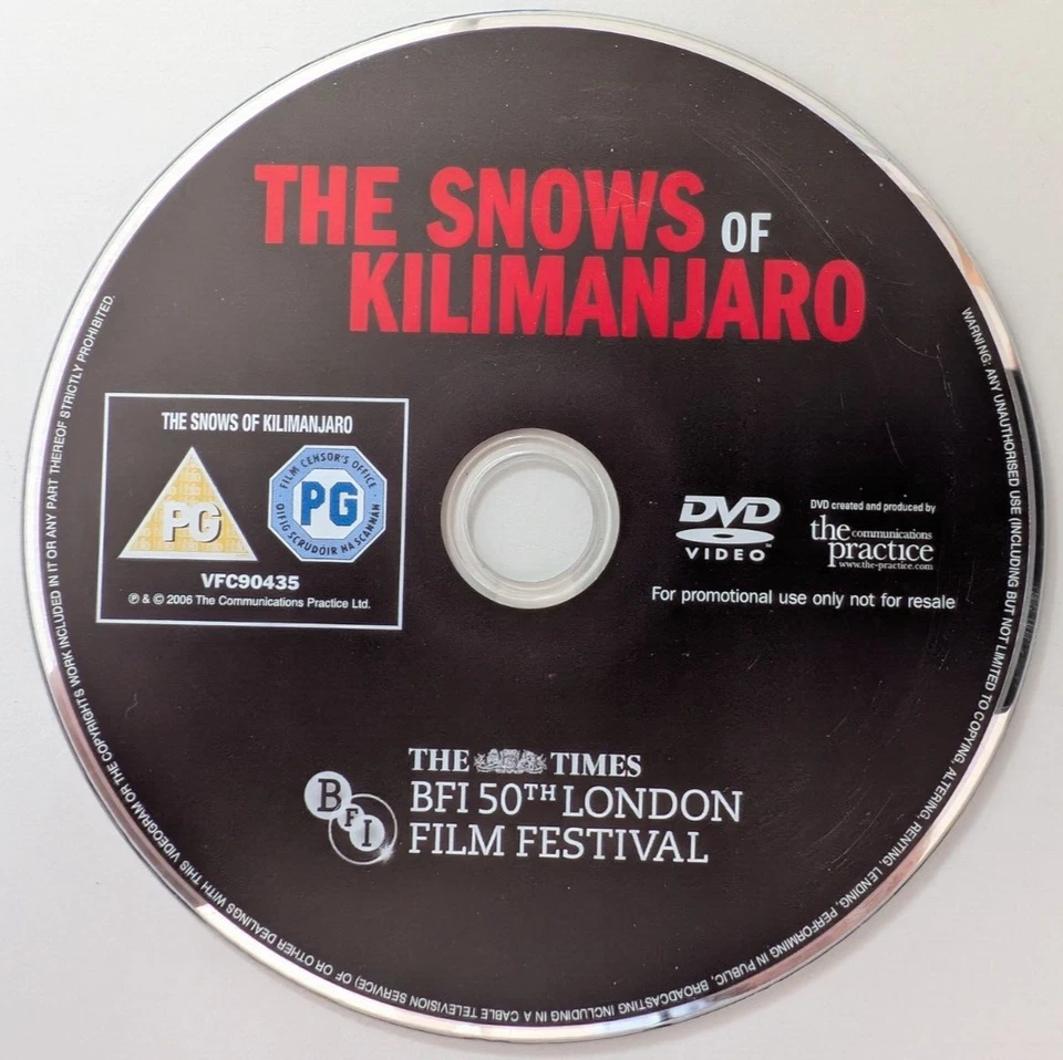 THE SNOWS OF KILIMANJARO 1952 DVD TIMES PROMO Gregory Peck Ava Gardner - Image 3 of 3