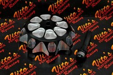TAPA DE GAS de aluminio Vito Yamaha Banshee YFZ450 Raptor 660 Warrior Blaster NEGRO