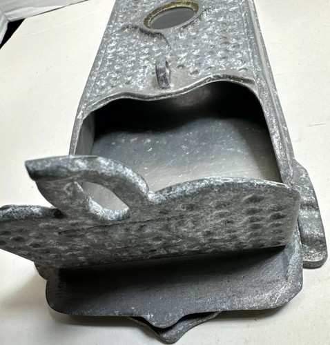 Vintage Aluminium Briefkasten mit Guckloch Wandhalterung Zeitungshalter - Bild 15 von 19