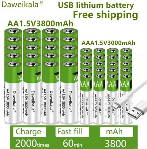 High Capacity 1.5V AA & AAA 2000mAh Rechargeable Li-ion Battery *Tested* - Picture 10 of 10
