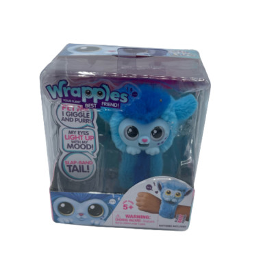Wrapples Interactive Slap Band 50+ Sounds and Reactions Toy Teal Blue White NEW