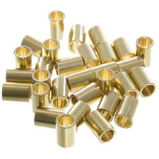 Macram Brass Crafting Tubes - Shiny Brass Color - Multiple Pack Sizes