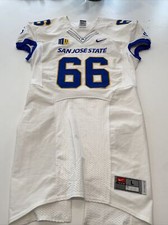 Game Worn Used Nike San Jose State Spartans SJSU Football Jersey Large 8 #66