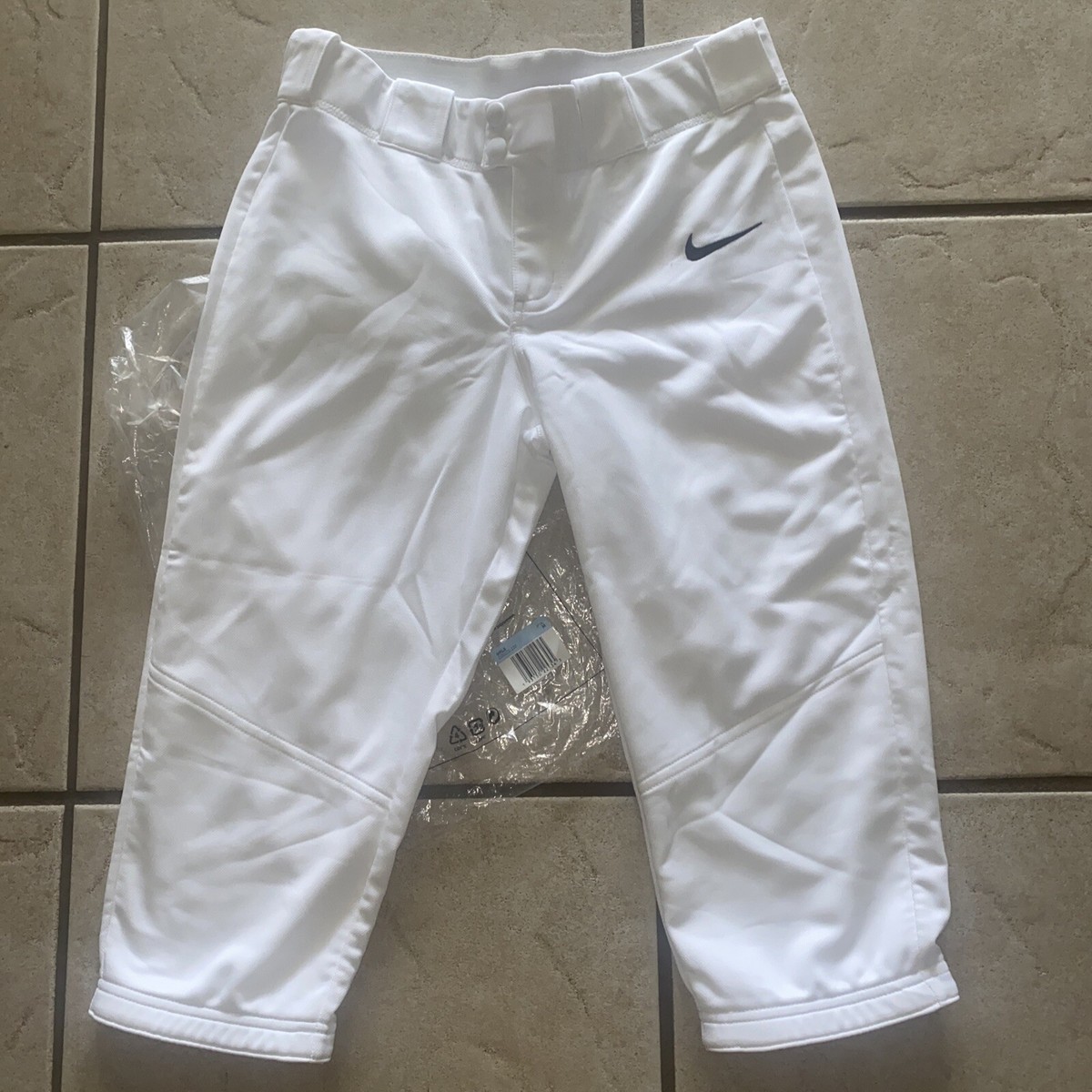 Nike girls softball pants, white, size M,Nike Dri-fit, comfy elastic waist