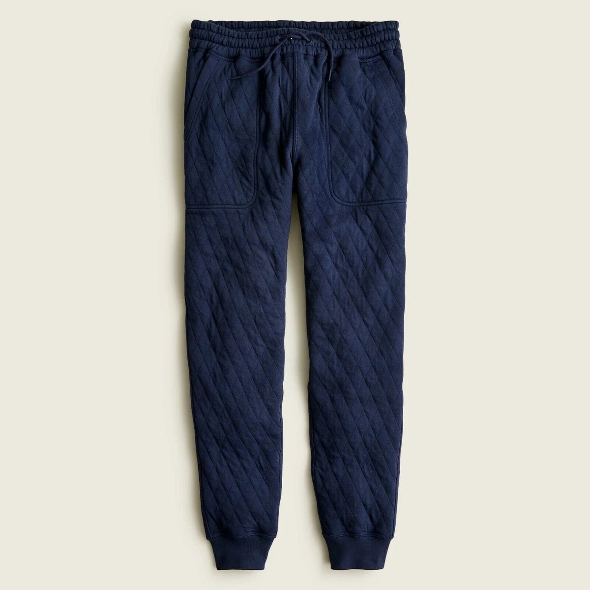 J CREW Quilted knit sweatpant organic navy blue size XL Mens nwt