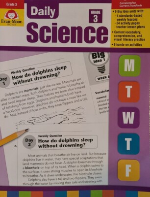 Daily Science Grade 3 workbook - Evan-Moor - Brand New
