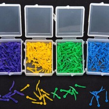 100Pcs Dental Disposable Plastic Wedge with Holes 4 Sizes Wave Poly-Wedge