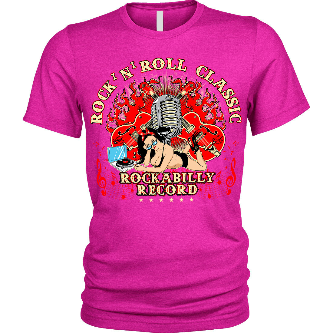 Rock n Roll Classic TShirt Rockabilly record Unisex Mens eBay