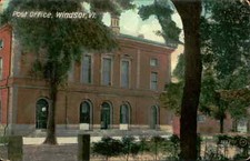 Postcard: Post Office, Windsor, Vi 205,7