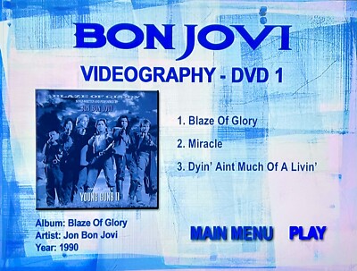 BON JOVI DVDセット　4点 BON JOVI The Music Video Anthology 1984-2009 4 DVD Set (Jon Richie
