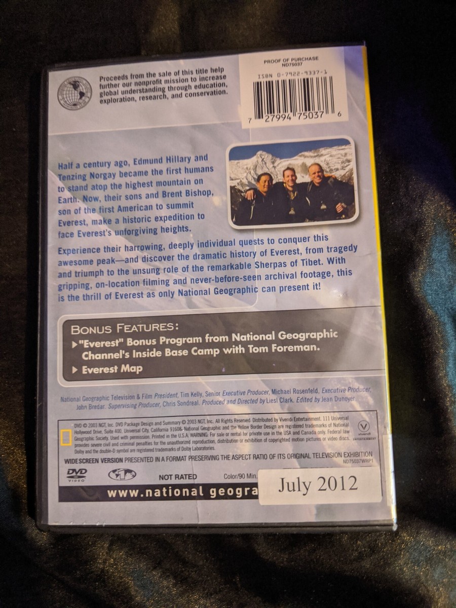 その他 Everest - 50 Years on Mountain [DVD] National Geographic - Everest 50 Years on the Mountain, DVD