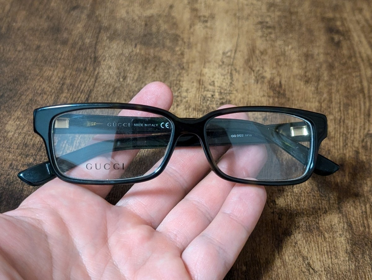 VINTAGE NOS GUCCI GG 3122 IPW OPTYL EYEGLASSES FRAME MADE IN
