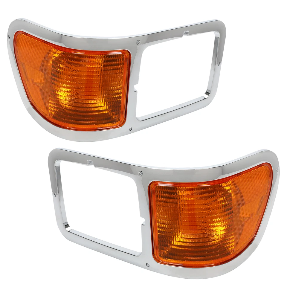 Fit 2000-2015 Ford F650 F750 F-650 -F750 Headlights Bezel Corner Light Pair - Image 3 of 4