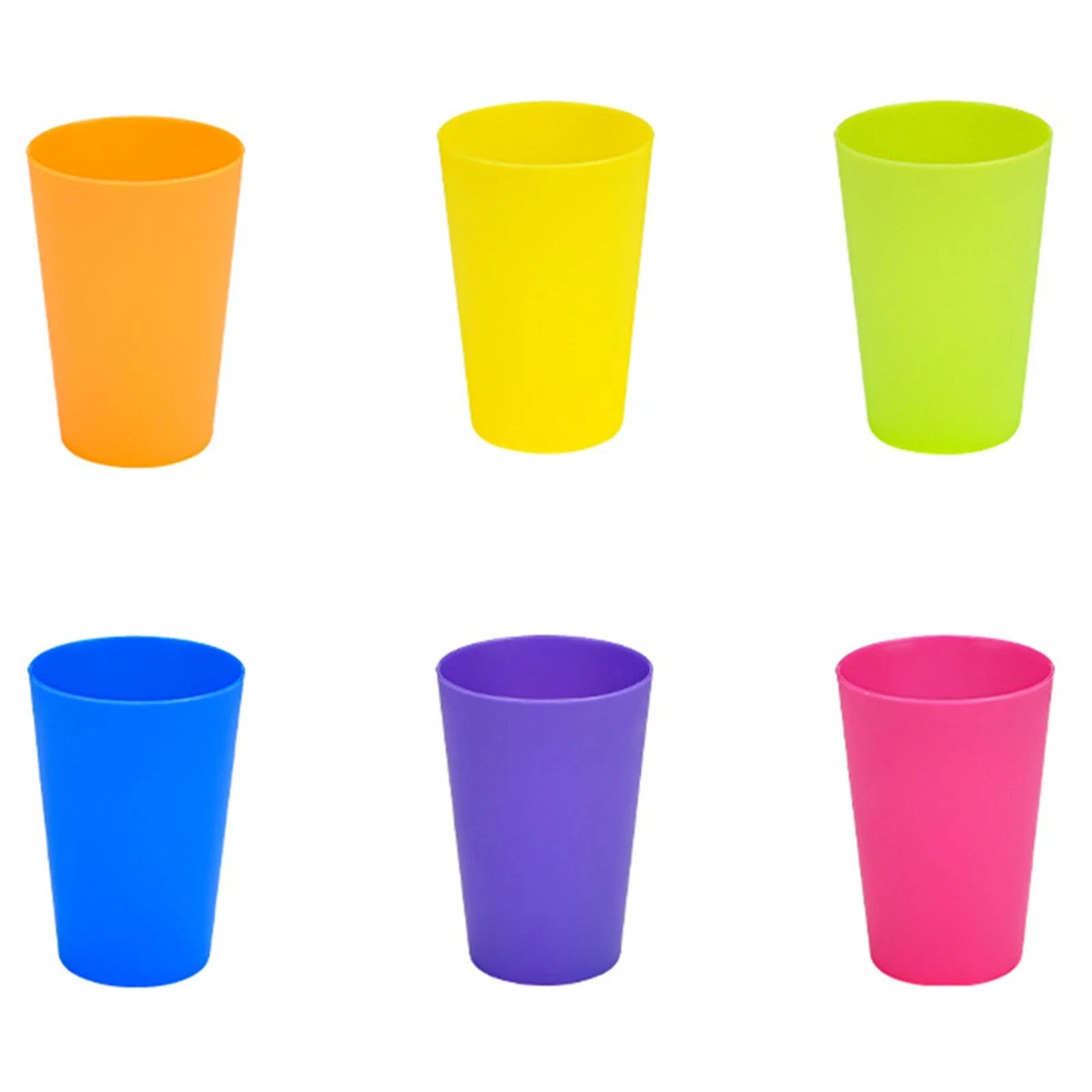 6 6 8.7cm Colourful Cups For Microwave Lightweight Multipurpose Durable