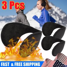 3 X Ear Muffs Men Women Winter Ear warmers Fleece Thermal Behind the Head Design