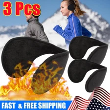 3 X Ear Muffs Men Women Winter Ear warmers Fleece Thermal Behind the Head Design