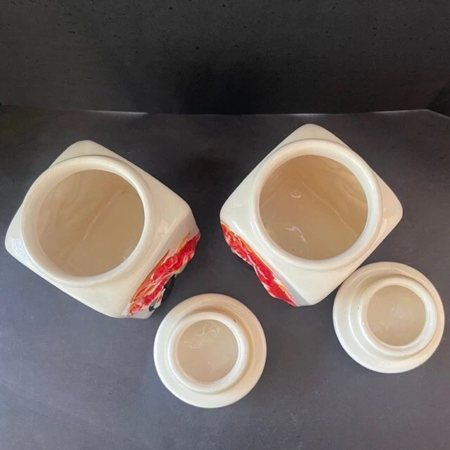 Set of 2 Vintage Embossed Lobster Seafood Canisters Paragon Casino - Image 3 of 4