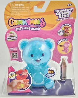 Brand New Blue Gummymals Interactive Super Squishy Gummy Bear With 20+ Sounds