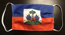 2 Pack Haitian Face Mask Haiti Flag Washable Cotton BUY ONE GET ONE FREE