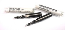 Tapered Carbide End Mills 3/16" 3FL 5 1/2" x 1-1/4" x 3" 2 Pcs