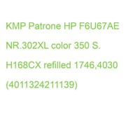 Kmp Patrone Hp F6U67AE NR.302XL Color 350 S. H168CX Refilled 1746,4030 (40113242