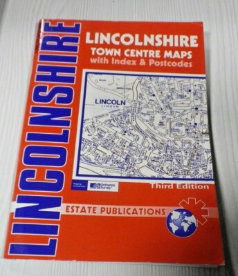 Lincolnshire: Town Centre Maps With Index by Estate Publications Paperback