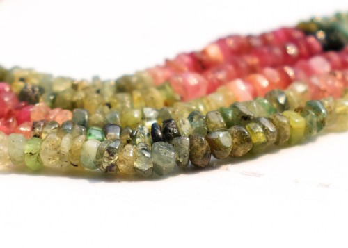 272.00 Cts Watermelon Tourmaline 5 Strand Beaded Necklace Jewelry AK 06 E496 - Picture 3 of 8