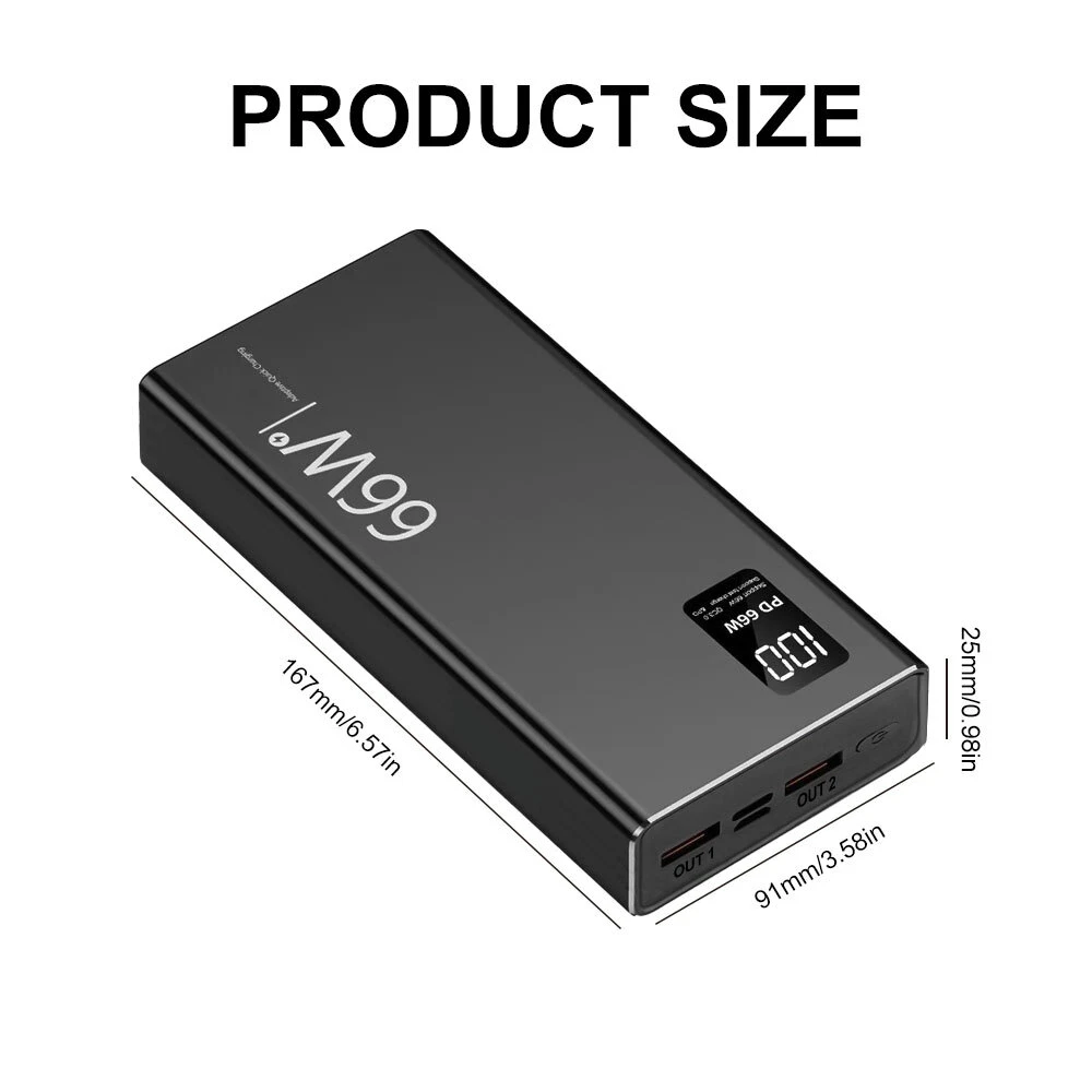 Power Bank 30000mAh 66W fast Charging Portable Battery Backup For Cell Phone US Power Bank 30000mAh 66W fast Charging Portable Battery Backup For Cell Phone US