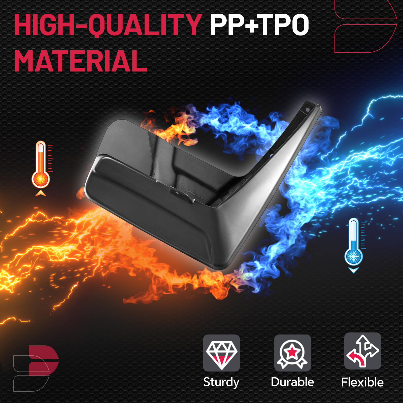 Mud Guards w/Hardware Accessories For Toyota Sienna 2018-2020 Mini Passenger Van thumbnail 4