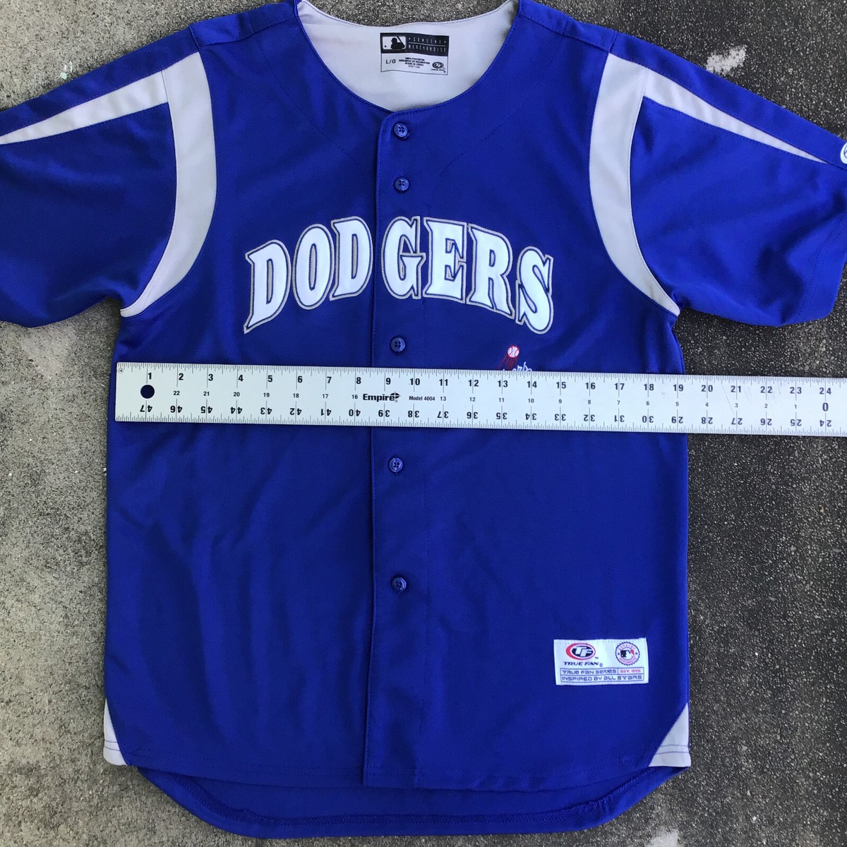 Los Angeles Dodgers Women Large Jersey True Fan Blue MLB
