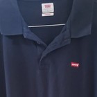 Vintage Levis Men's Navy Blue Short Sleeve Polo