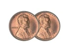 (2) 1945 S Lincoln Wheat Cent Choice BU 1c Brilliant Uncirculated - 2 Coin Set