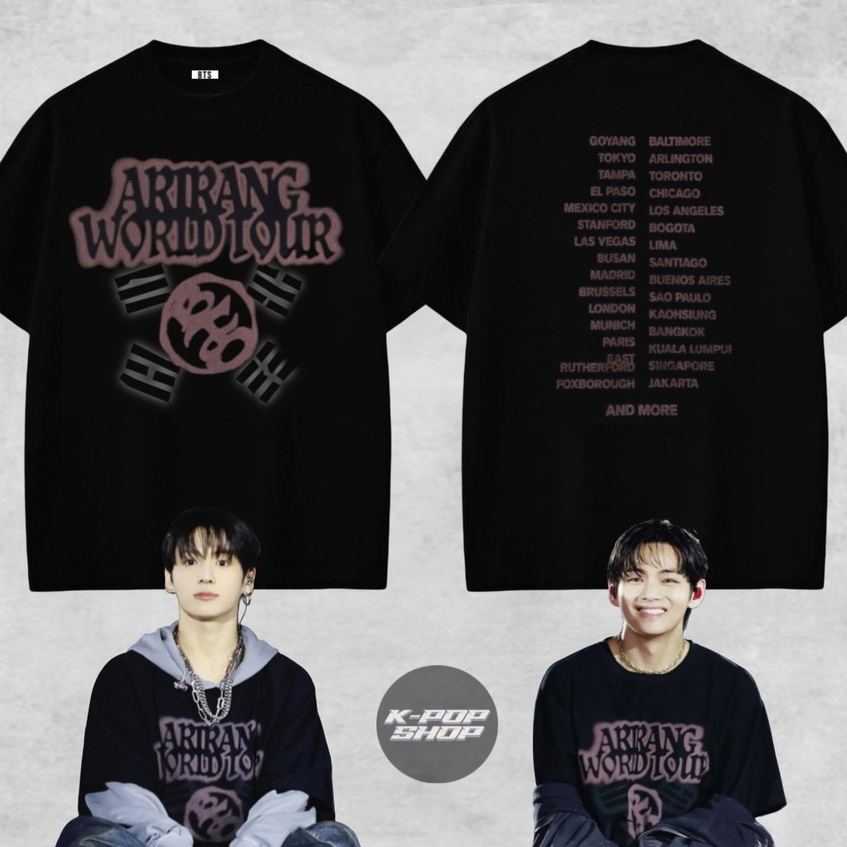 2026 BTS World Tour Graphic Unisex T-Shirt S-5XL (2-sided) | eBay