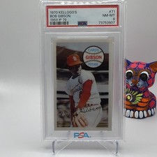 🔥Kellogg's 1970 3-D Super Stars Bob Gibson #71 Cardinals 1959 IP 76 PSA 8