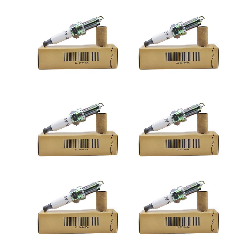6Pcs Spark Plug for Volkswagen Touareg EOS R32 Audi TT A3 V6 3.2L