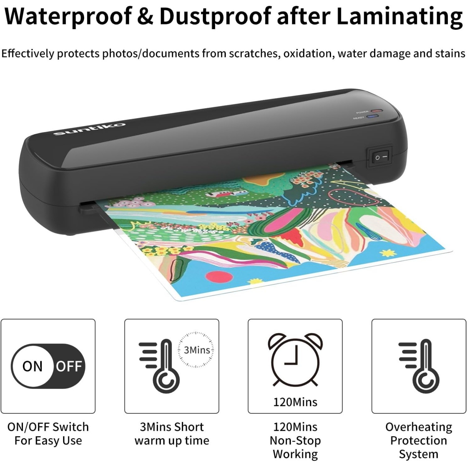 4-In-1Laminator Machine, Fast Laminating Documentation and Photos, A4/A5/A6 Size