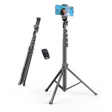 EMART 62in Cell Phone Tripod Stand for iPhone Android Bluetooth Remote Black